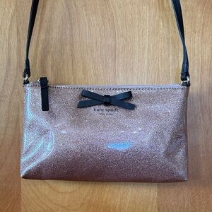 Kate Spade Rose Gold Glitter Crossbody Bag